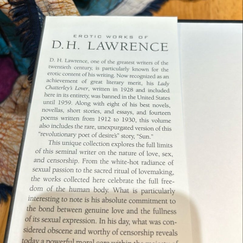 1989 1st Print * Erotic Works of D. H. Lawrence