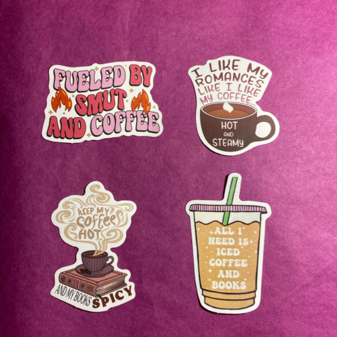 Books and Coffee Bookish Stickers