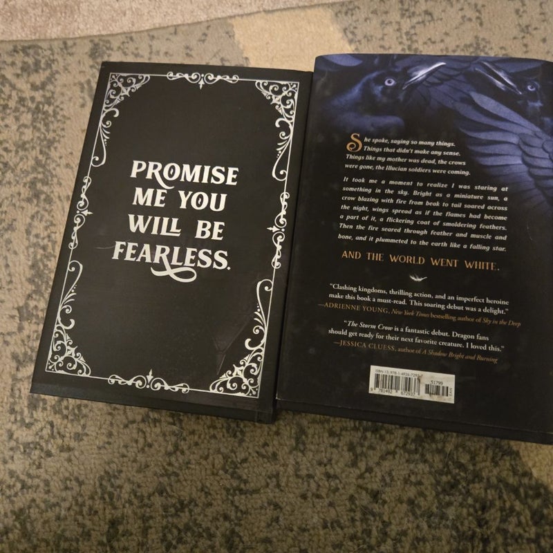 Signed bookish box young adult fantasy this dark descent the storm crow