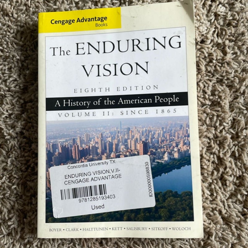 Cengage Advantage Series: the Enduring Vision