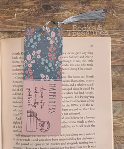 Happiness is Tea & Books Metal Bookmark Handmade Bookish Gift
