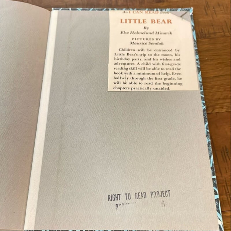 Little Bear First Edition (1957) Harper Crest Library Edition