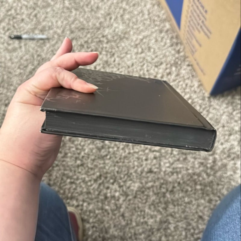 Maleficent hardcover book with black sprayed edges