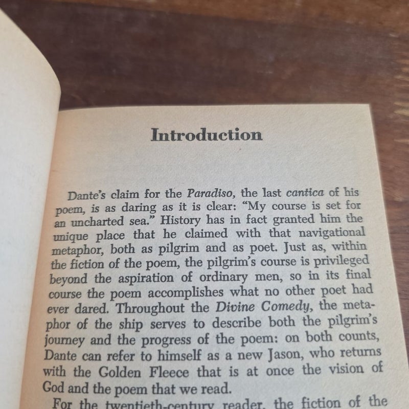 VINTAGE 1970 The Paradiso (Written by Dante Alighieri, Translated by John Ciardi) Mentor Book Series