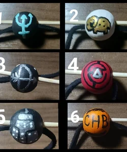 1 Handmade Percy Jackson Camp Bead w/ 20in. leather cord