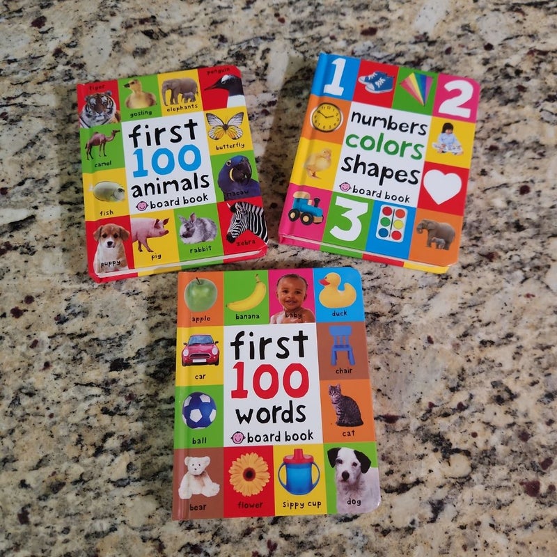 First 100 Board Book Box Set (3 Books)