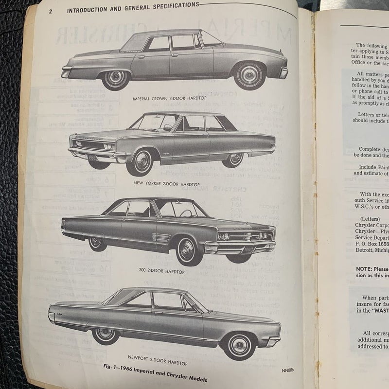 Chrysler Imperial Service Manual