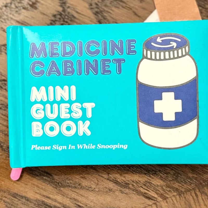 Medicine cabinet guest book