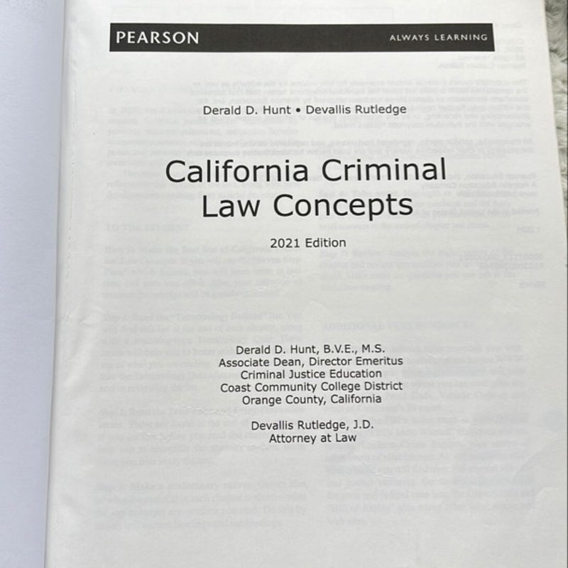 California Criminal Law Concepts 