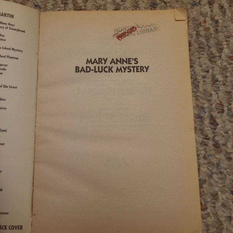 Mary Anne's Bad Luck Mystery