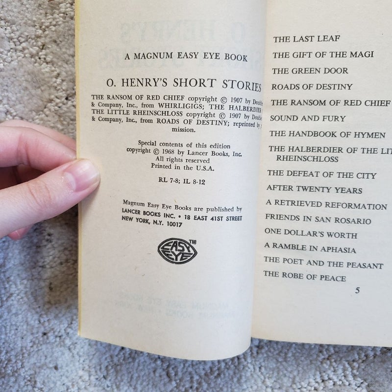 O. Henry's Short Stories (Magnum Easy Eye Edition, 1968)