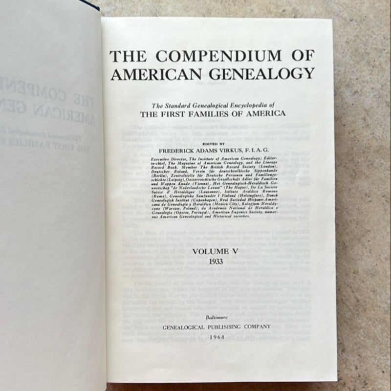 The Compendium of American Geneaology Vol V (1968)