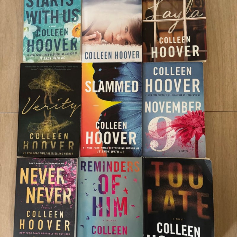 Lot of 9 Colleen Hoover Books