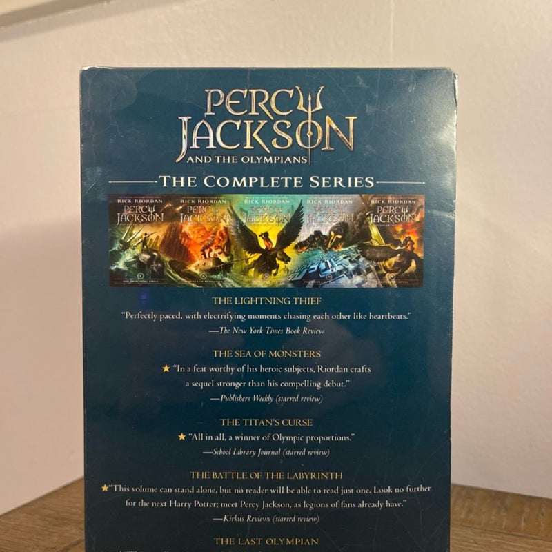 Percy Jackson and the Olympians 5 Book Paperback Boxed Set (w/poster)