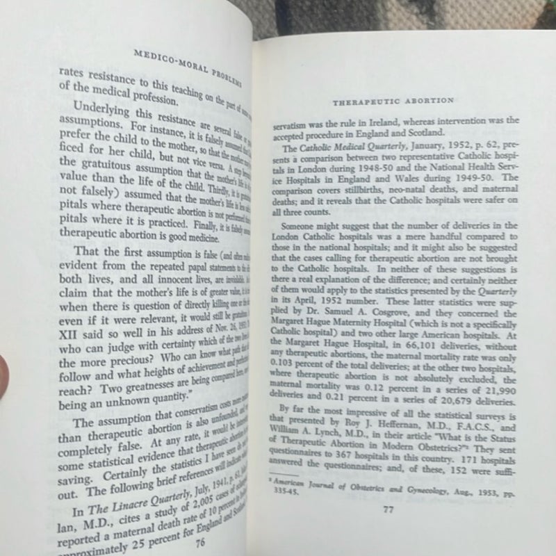 Medico-Moral Problems (1959 second printing)
