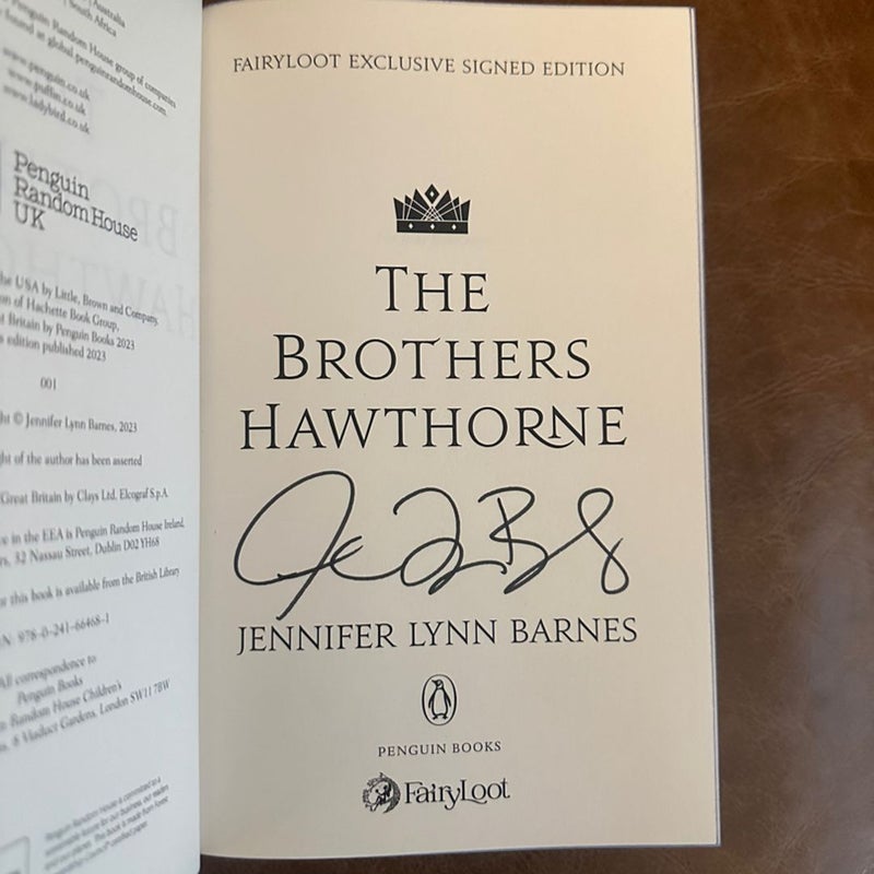 Fairyloot the brothers hawthorne signed edition