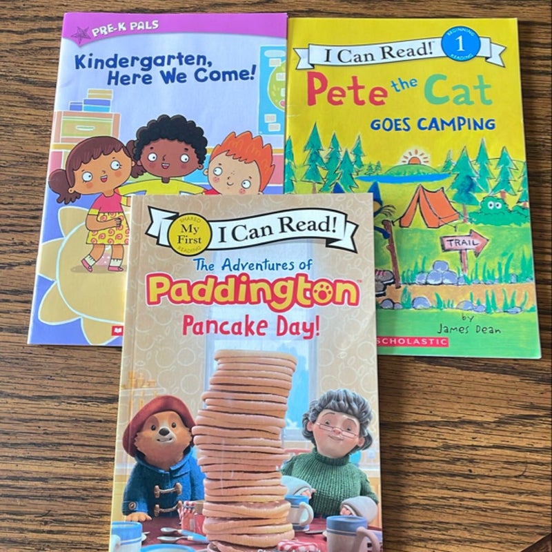 Bundle of The Adventures of Paddington: Pancake Day!, Pete the Cat, & Kindergarten Here We Come