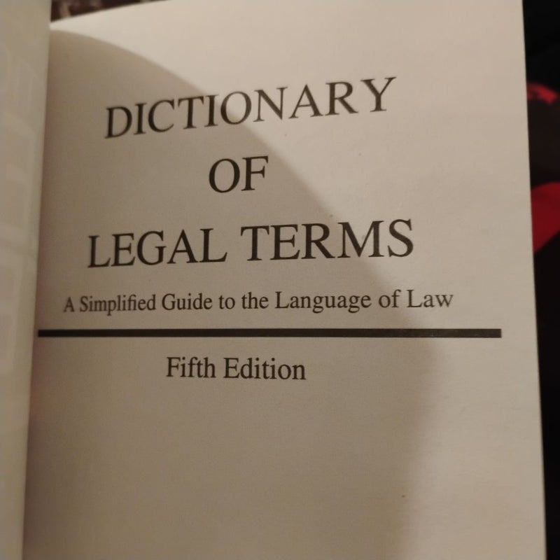 Dictionary of Legal Terms