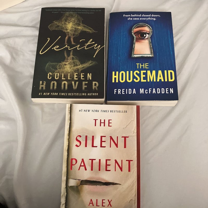 Thriller book bundle ( verity , the housemaid , the silent patient 