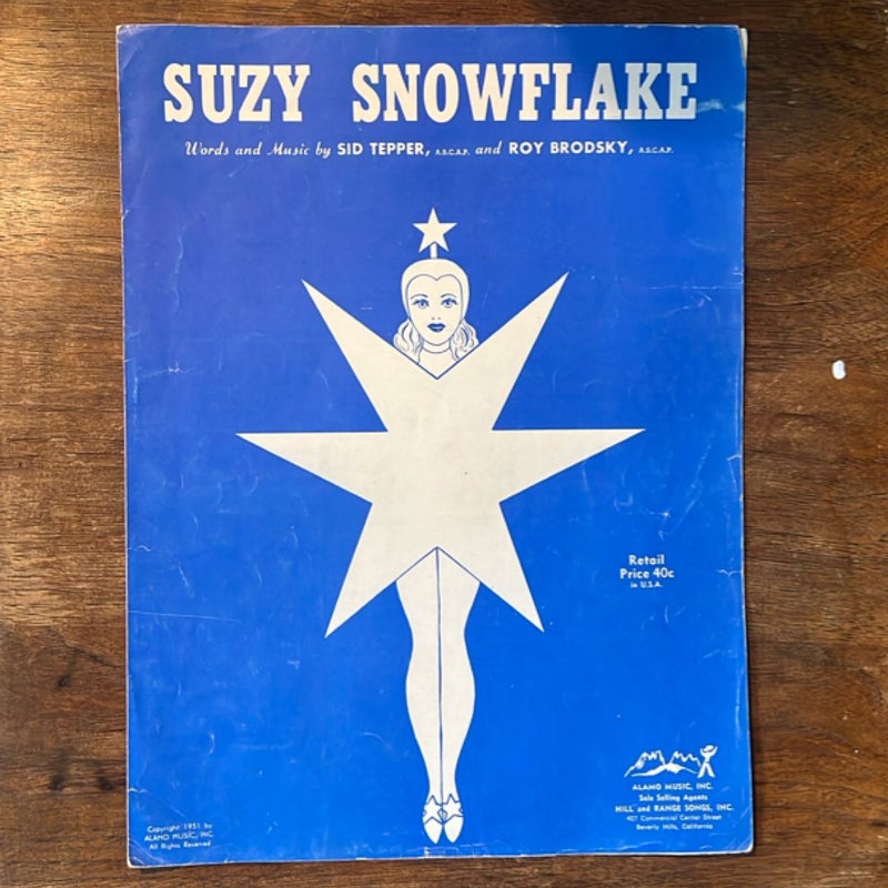 Vintage Suzy Snowflake sheet music