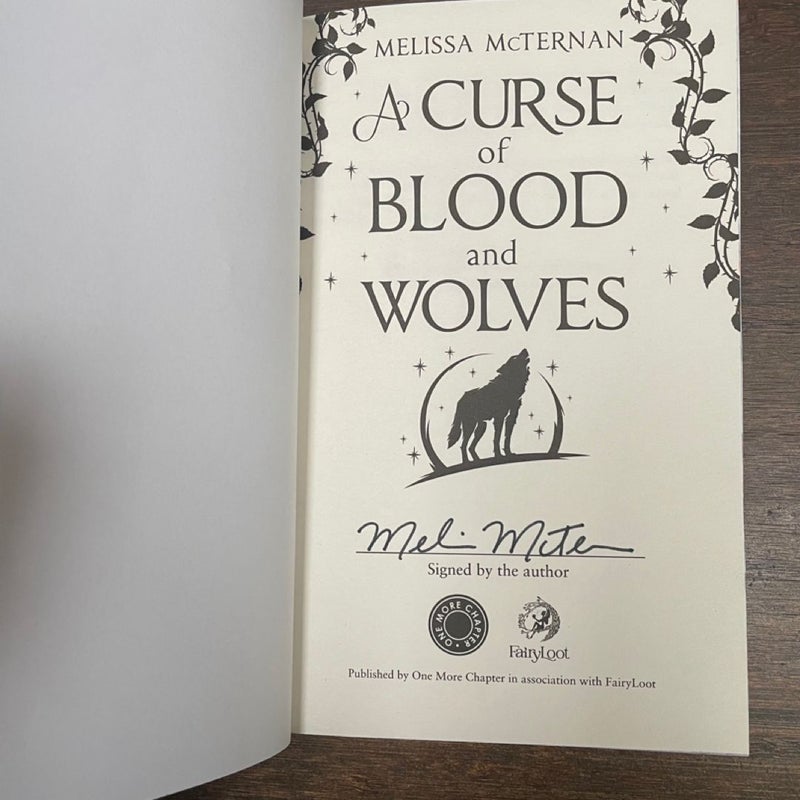 Fairyloot Romantasy Sub - A Curse of Blood and Wolves by Melissa McTernan