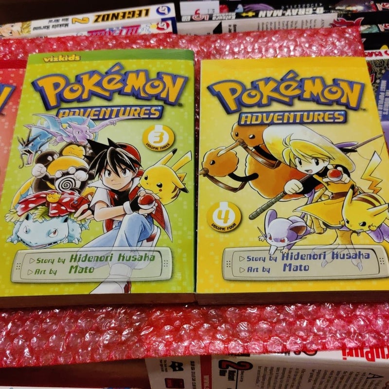 Pokemon Adventures Volumes 1,2,3,4