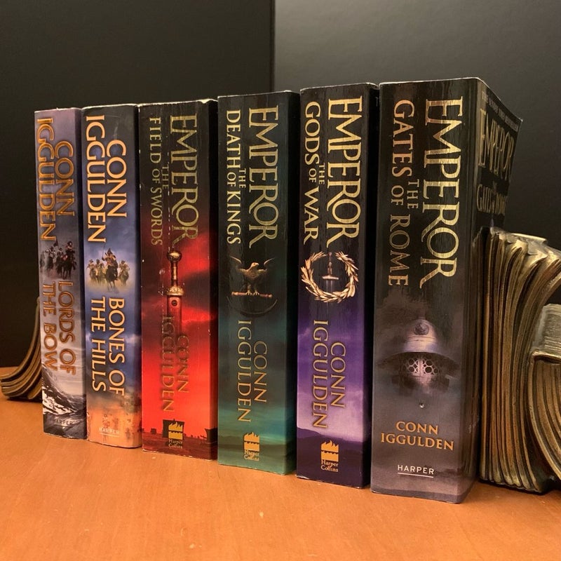 Conn Iggulden Collection: Emperor: The Field of Swords, The Death of Kings, The Gods of War, The Gates of War, Bones of the Hills, Lords of the Bow