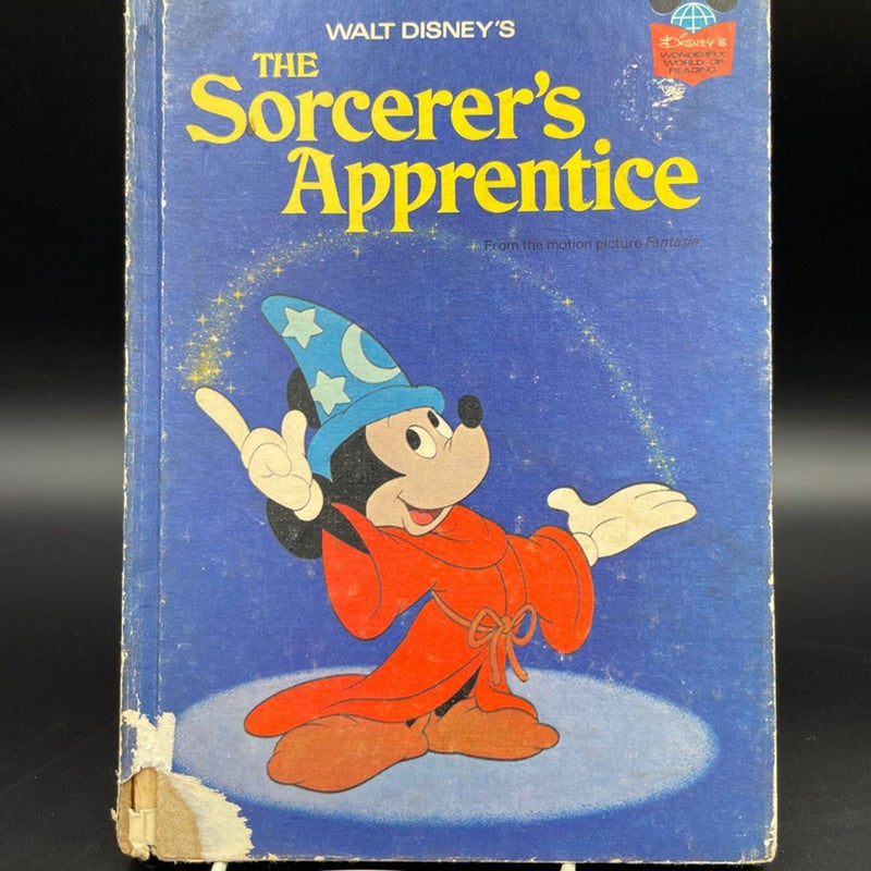 Walt Disney the sorcerers Apprentice VTG 1973 hardcover book