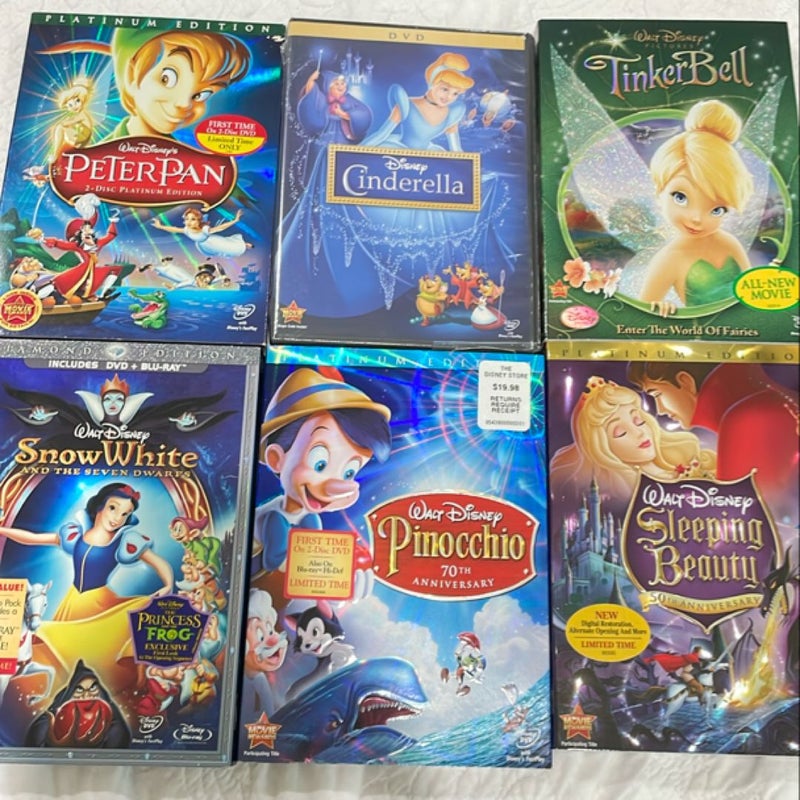 Lot of 6 Disney DVDs - Brand new