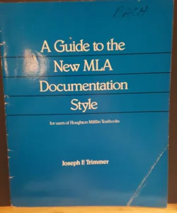 A guide to the new MLA documentation Style