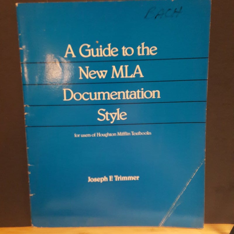 A guide to the new MLA documentation Style