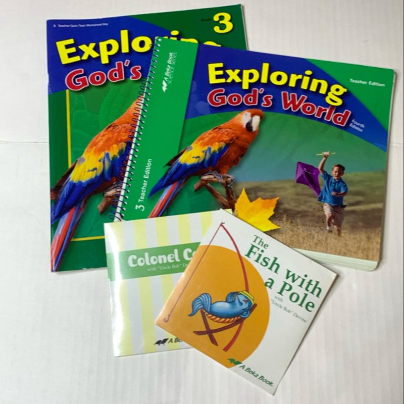 Abeka Exploring God’s World Grade 3 Teacher Edition-Set of 2 books