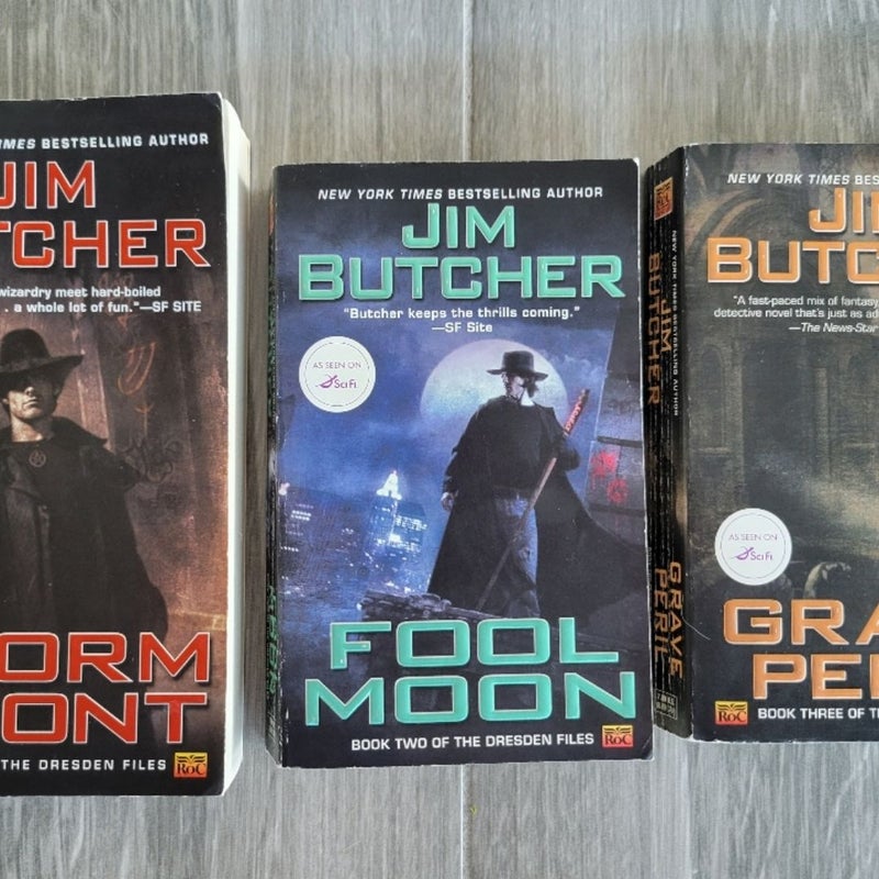JIM BUTCHER DRESDEN FILES SERIES SET OF 7 PAPERBACK BOOKS #1 - 7 FIRST EDITION
