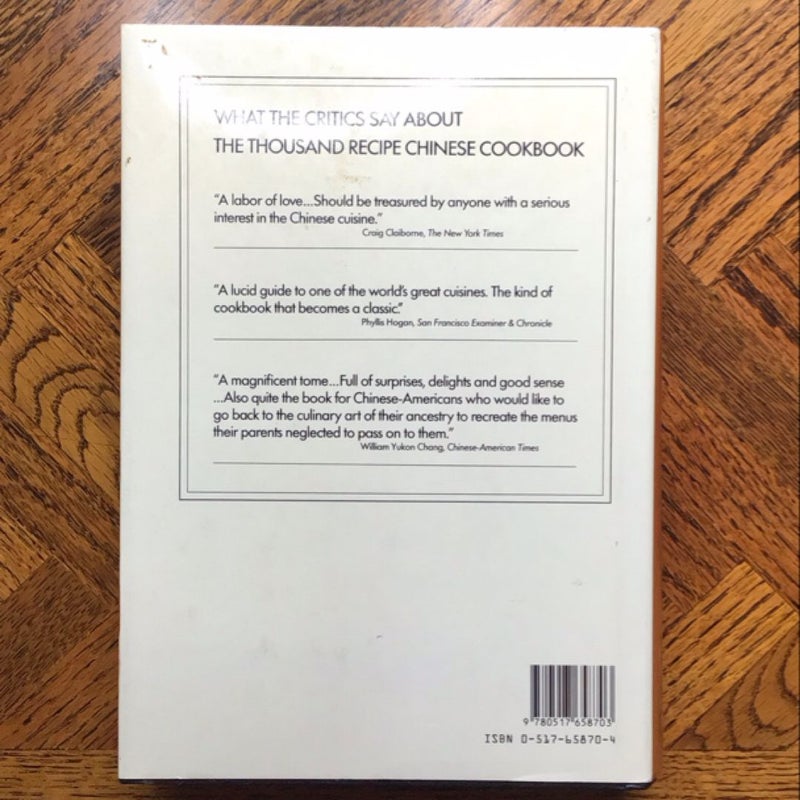 Thousand Recipe Chinese Cookbook