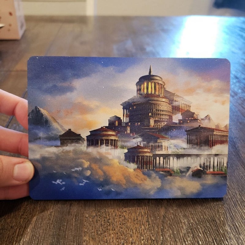 Fairyloot: Mount Olympus Wooden Post Card