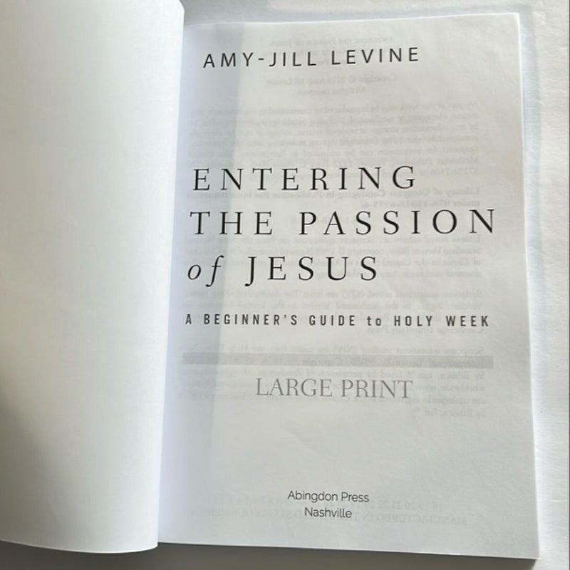 Entering the Passion of Jesus (Large Print)