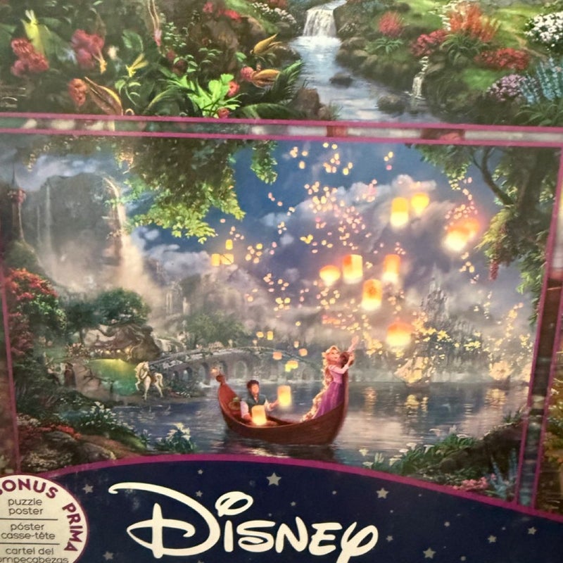 Thomas Kinkade Disney 500-Piece Puzzle Set of 4 Puzzles