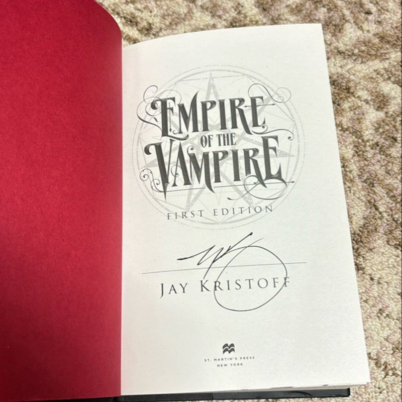 Empire of the Vampire *First Ed. Signed