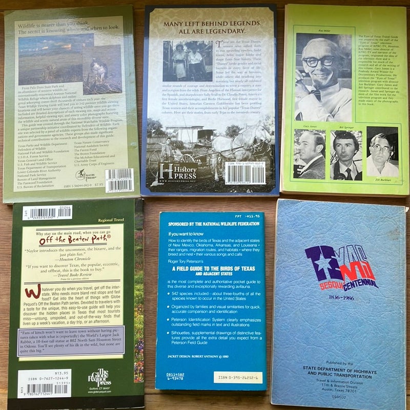 Bundle of 6 Books about Texas
