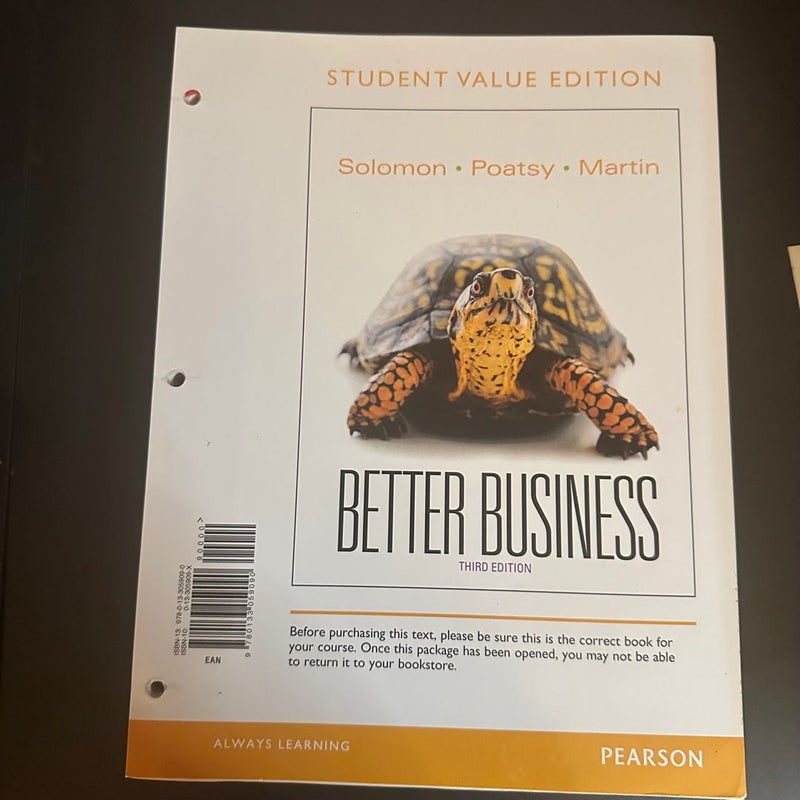 Better Business, Student Value Edition