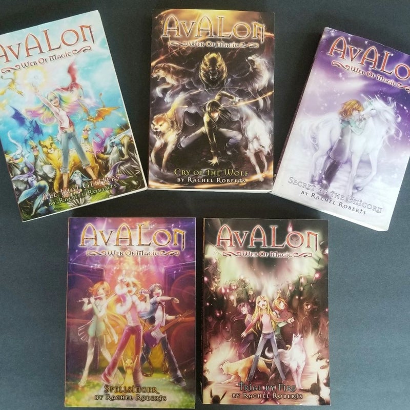 RARE 2008 "REVISED EDITIONS" SET OF AVALON WEB OF MAGIC BOOKS BY RACHEL ROBERTS