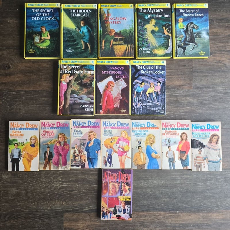 Nancy Drew Lot: Mystery Series 1-6, 8 & 11; Files 12, 13, 15, 16, 21, 32, 33 & 102
