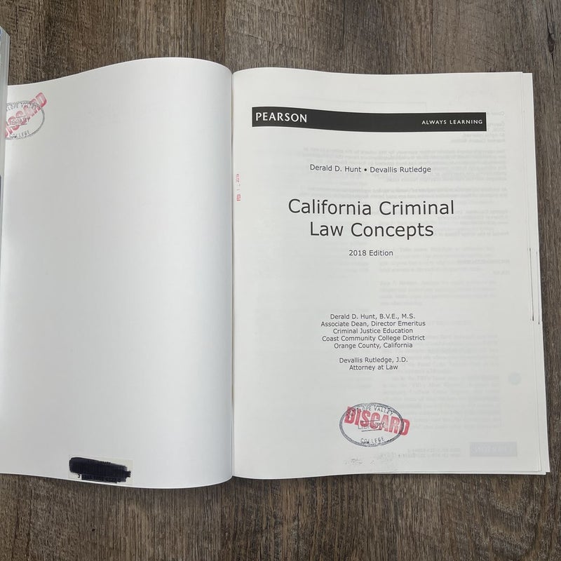 California Criminal Law Concepts 