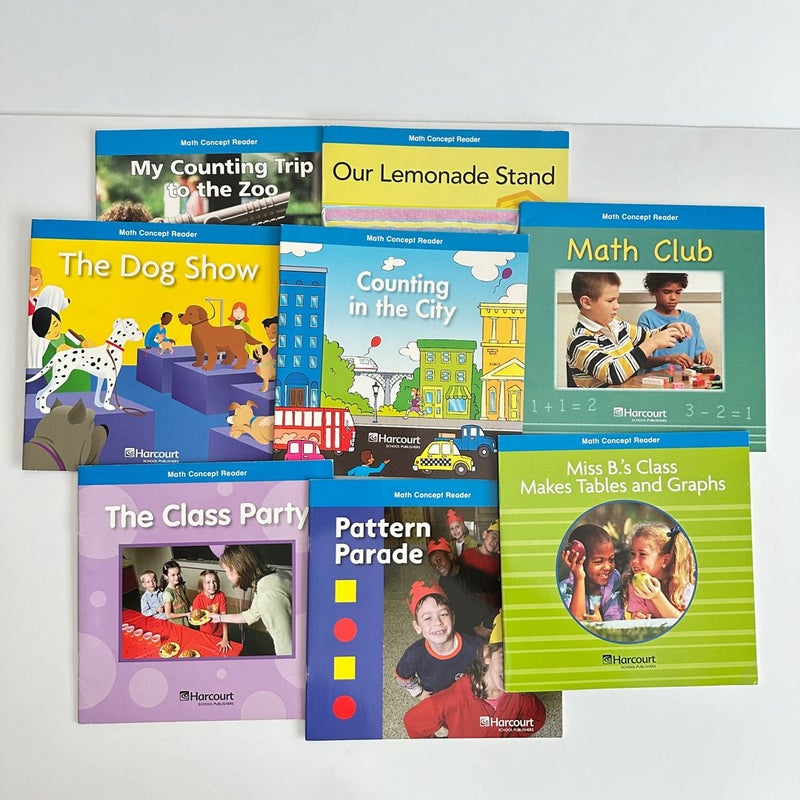 Harcourt School Math Concept Readers Bundle, 8 Books, Homeschool