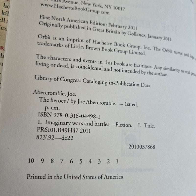 The Heroes *1st edition/1st print*