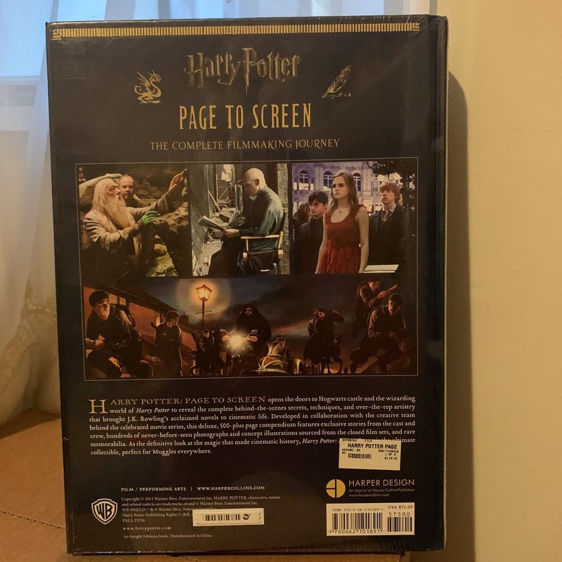 Harry Potter Page to Screen by Bob McCabe, Hardcover