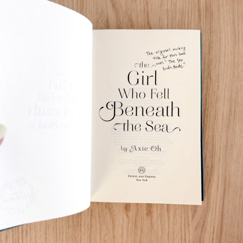 The Girl Who Fell Beneath the Sea SIGNED ANNOTATED *Litjoy Special Edition*