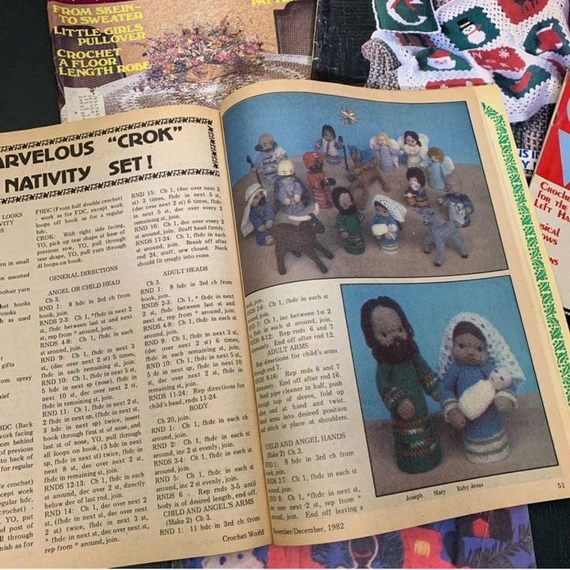 5 Crochet World Magazines from 1982