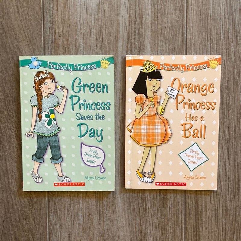Perfectly Princess 6 Book Series Set (Pink, Purple, Green, Orange, Blue, Yellow)