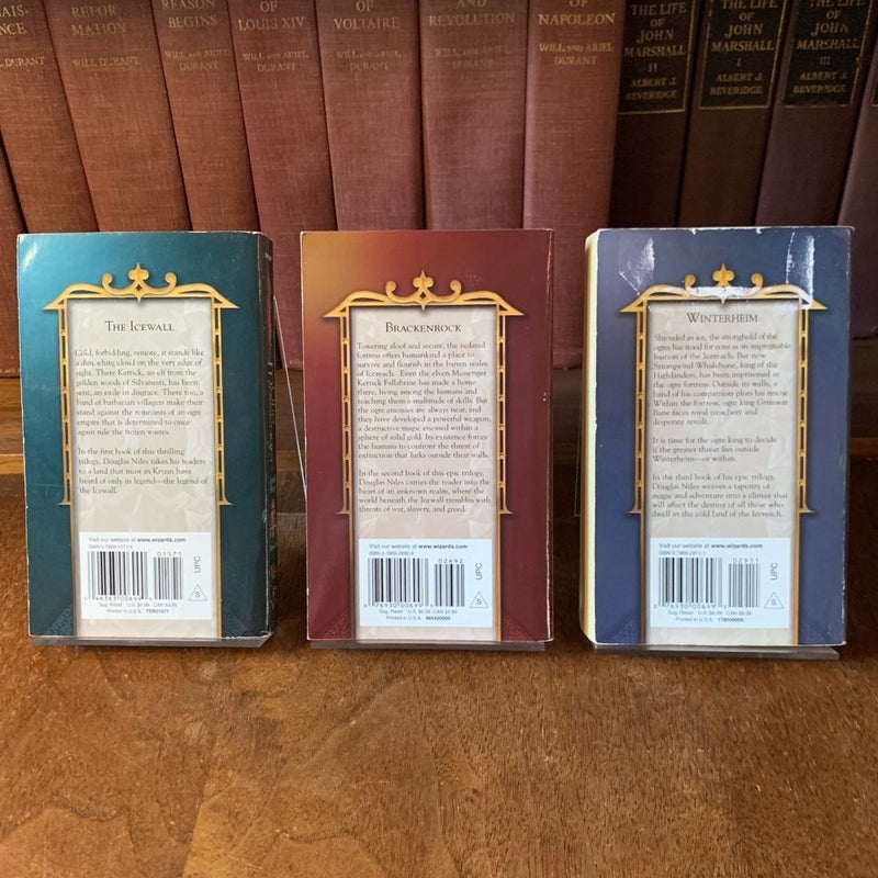 DragonLance: The Icewall Trilogy: The Messenger, The Golden Orb, Winterheim, All First Edition First Printing